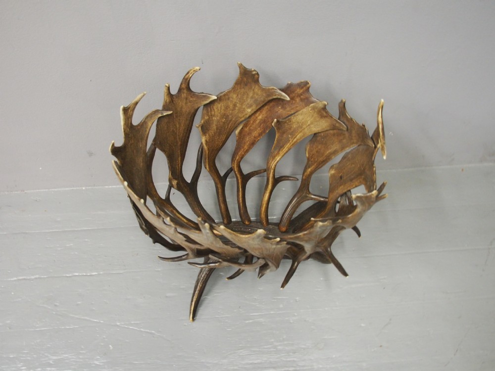 Scottish Fallow Deer Antler Log Holder or Basket View III
