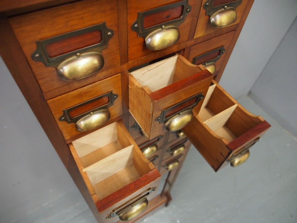 Mahogany Index and Folio Cabinet View VII
