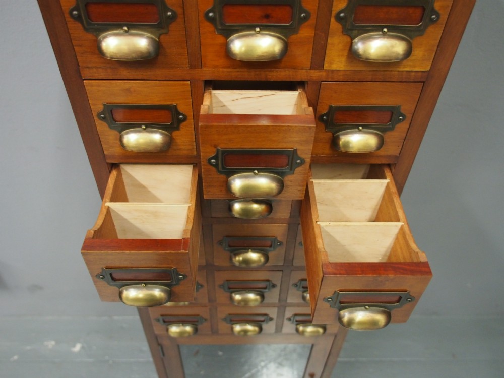 Mahogany Index and Folio Cabinet View VIII