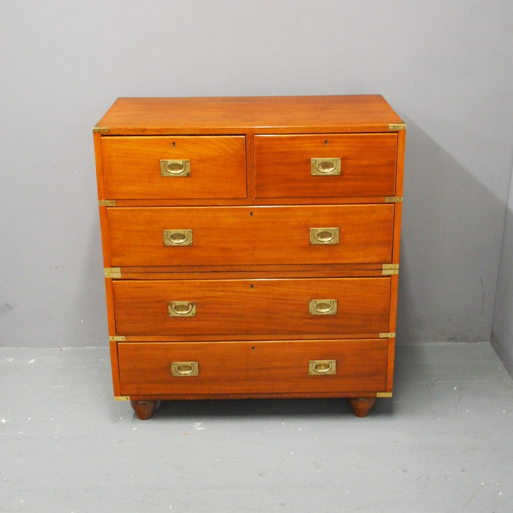 Victorian Mahogany Military Chest of Drawers