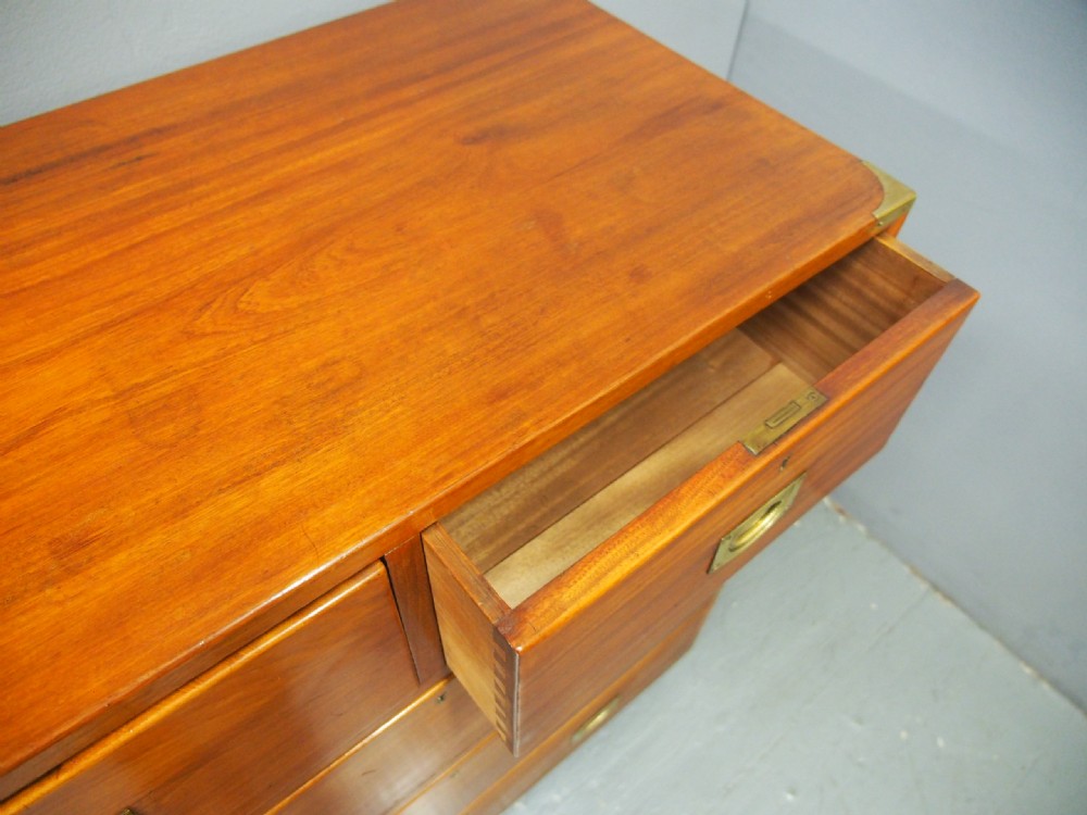 Victorian Mahogany Military Chest of Drawers View VIII