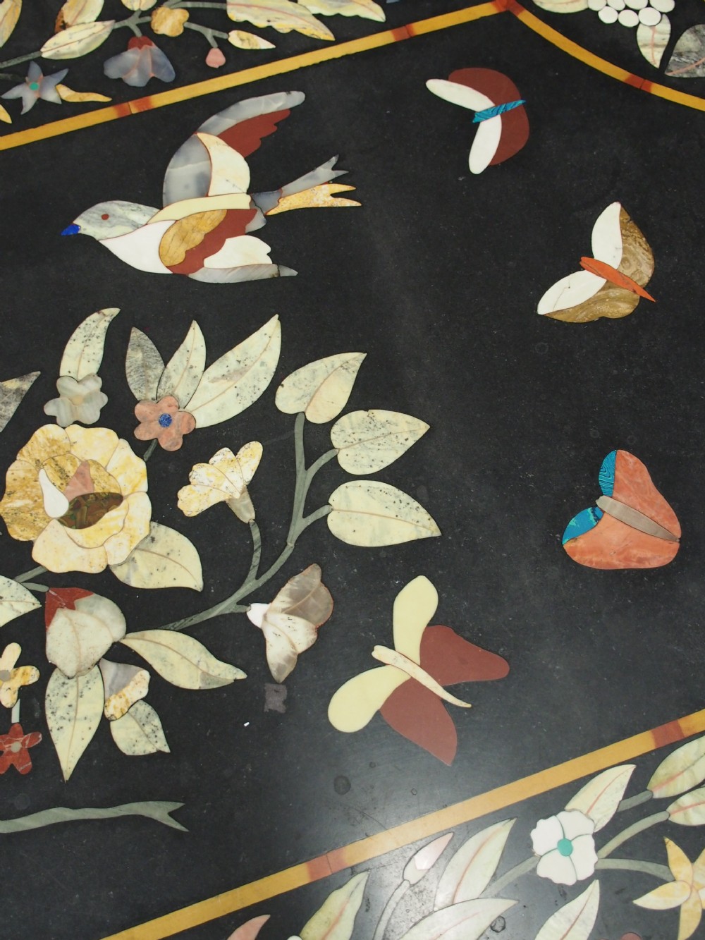 Italian Pietra Dura Marble Table View V