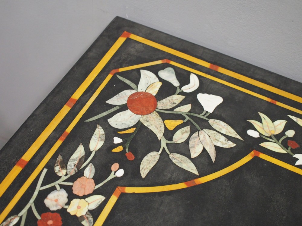 Italian Pietra Dura Marble Table View X