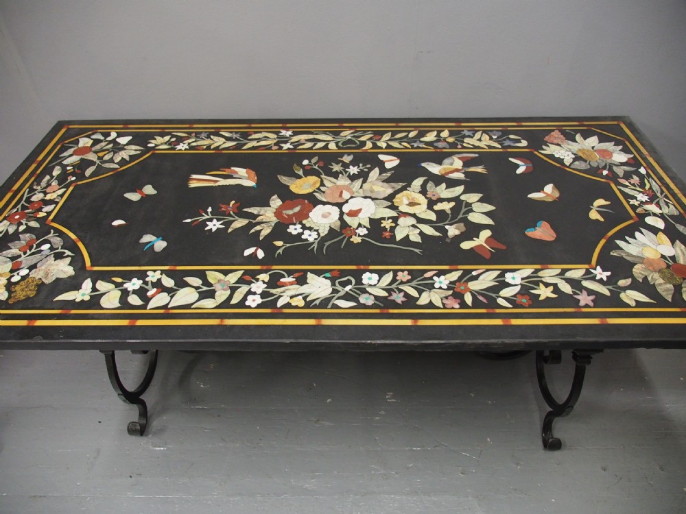 Italian Pietra Dura Marble Table View XIII