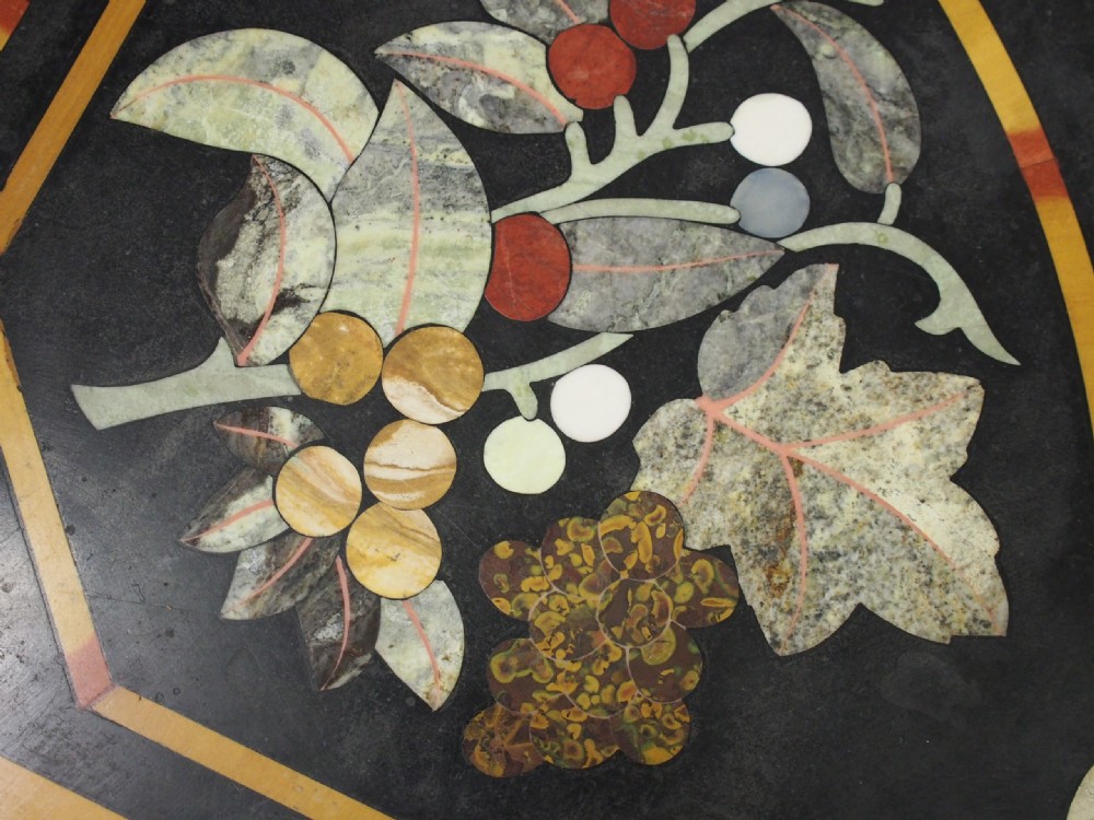 Italian Pietra Dura Marble Table View XVI