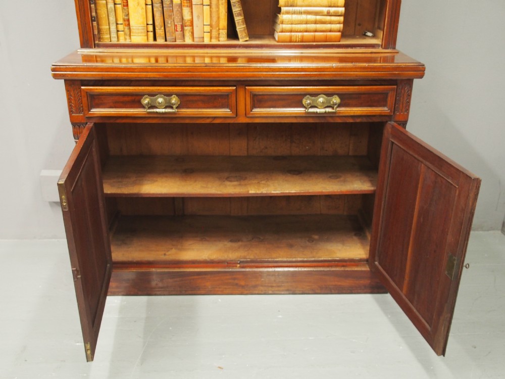 Victorian Mahogany Open Bookcase View III