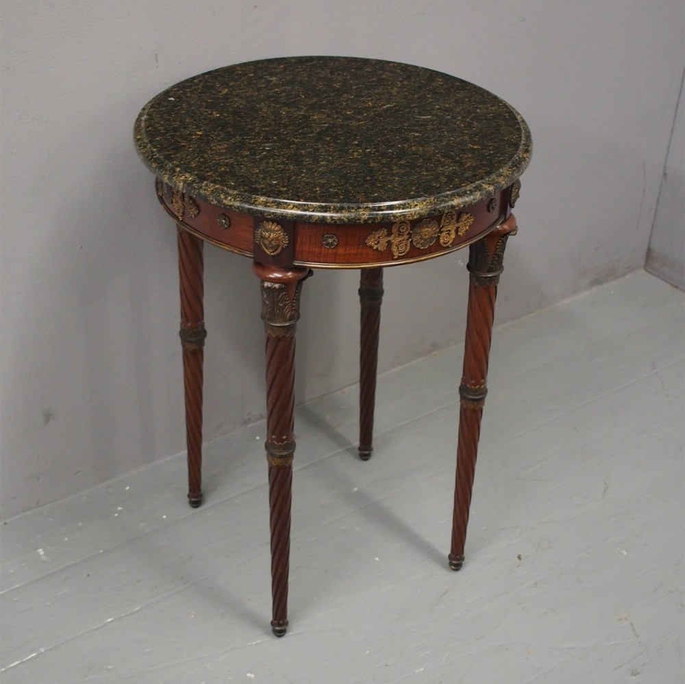 French Marble Top Occasional Table