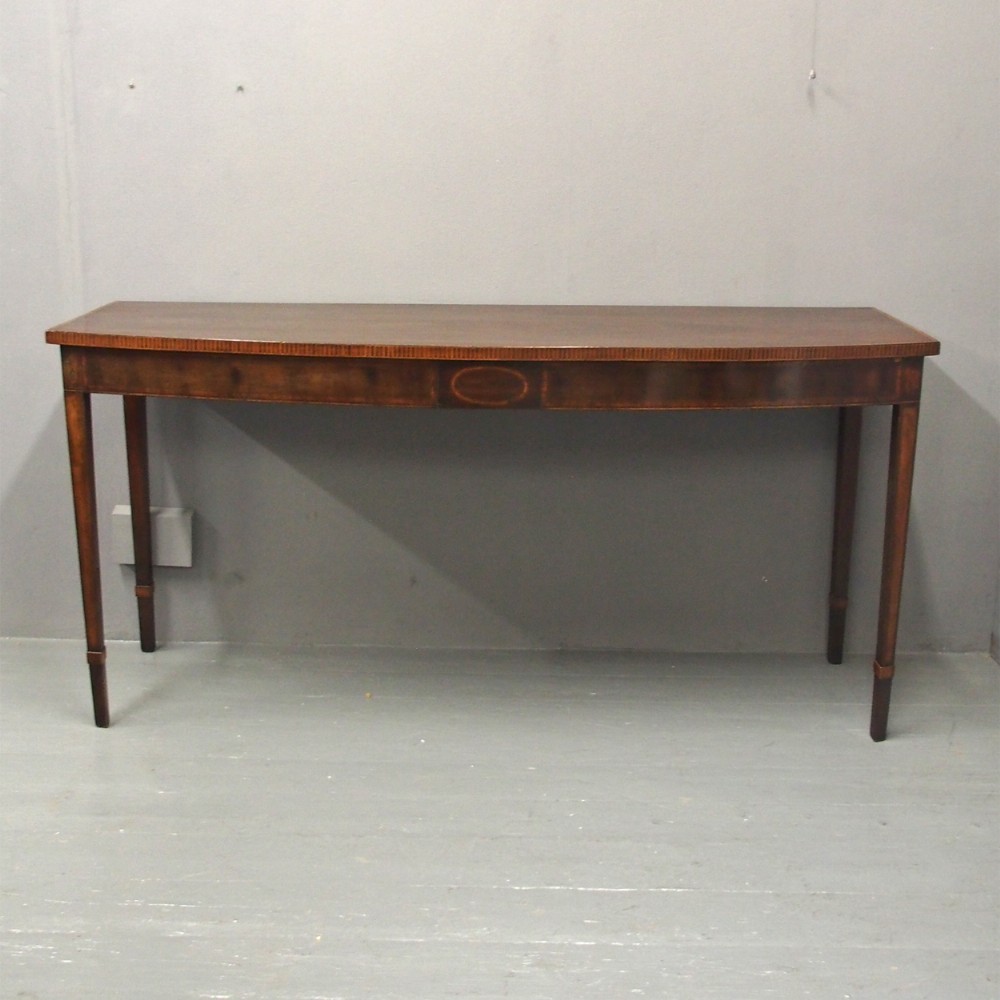 George III Mahogany Bow Front Serving Table