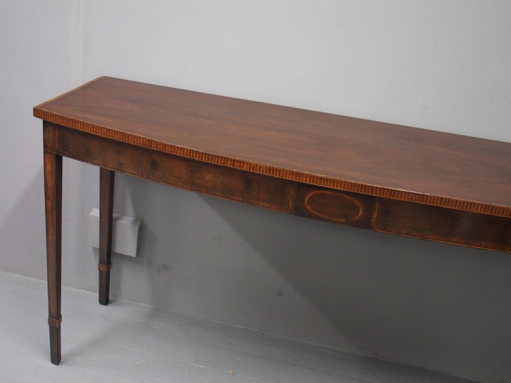 George III Mahogany Bow Front Serving Table View II