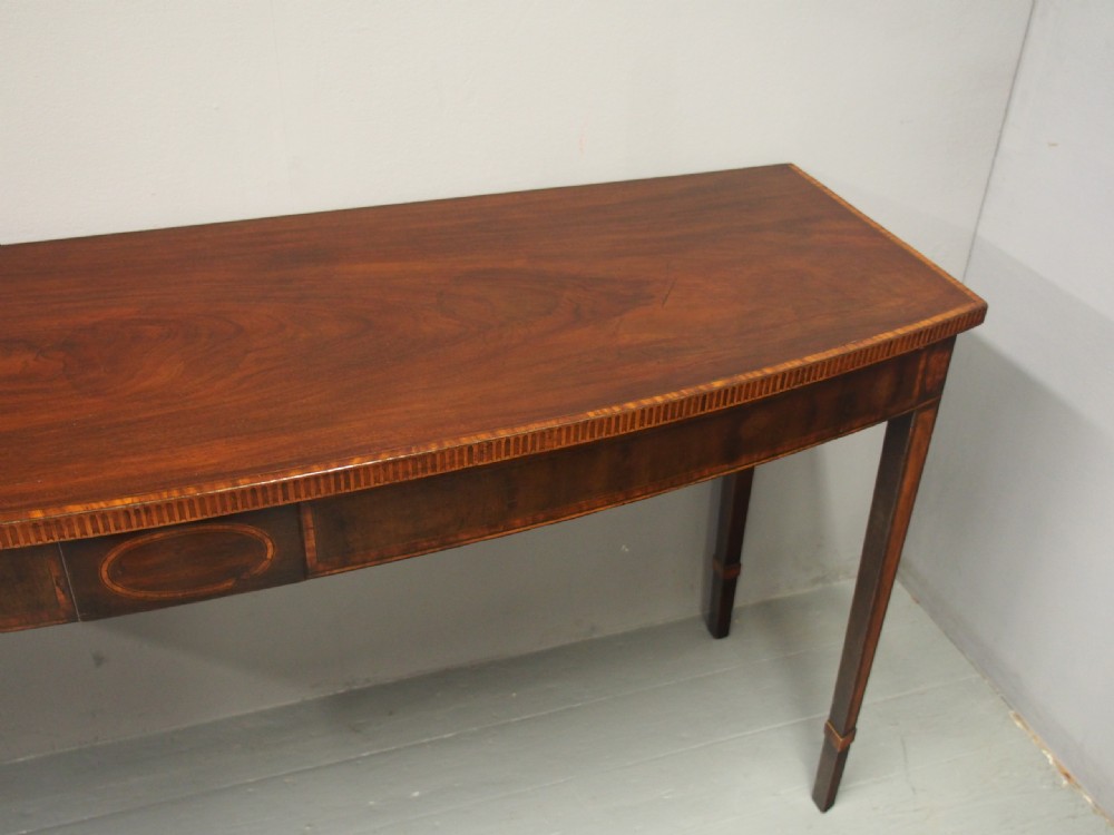 George III Mahogany Bow Front Serving Table View III
