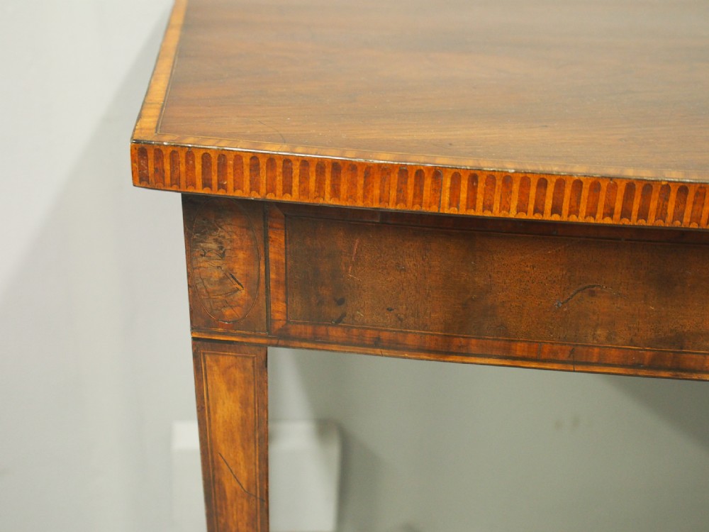 George III Mahogany Bow Front Serving Table View V