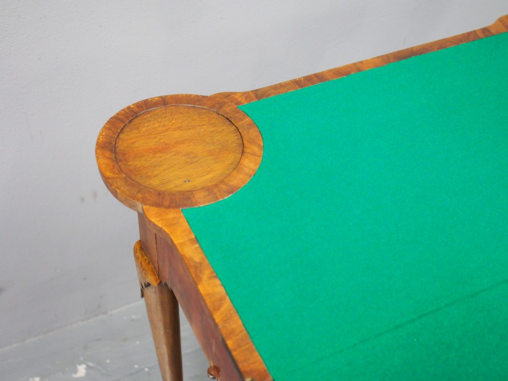 George II Walnut Foldover Games Table View III