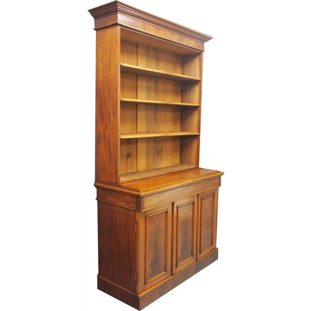 Victorian Mahogany Open Bookcase