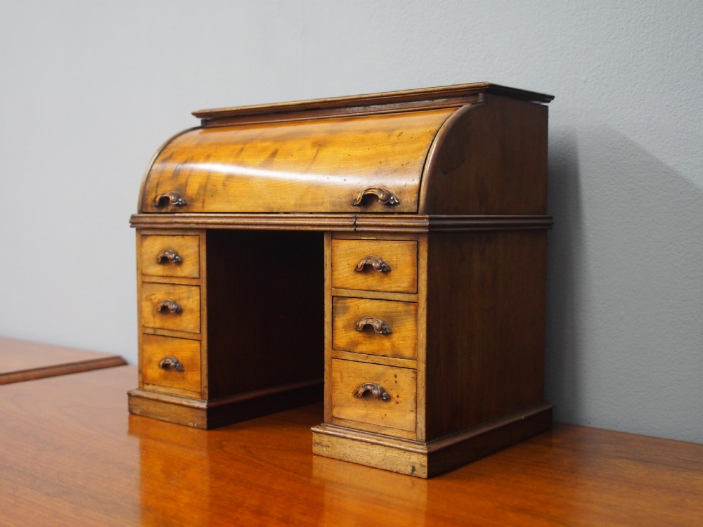 Miniature Mahogany Cylinder Desk View VI