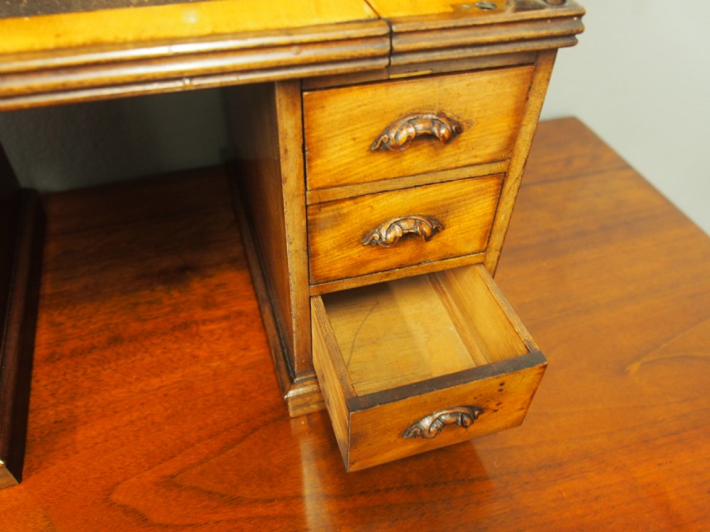 Miniature Mahogany Cylinder Desk View XII