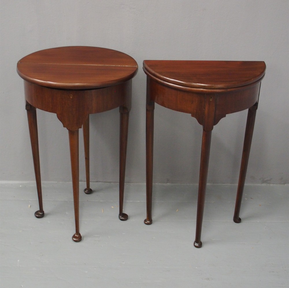 Pair of George I Style Mahogany Side Tables