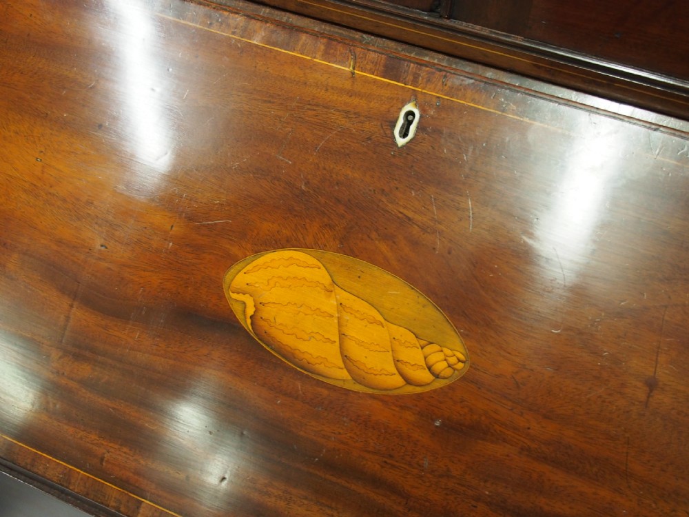 George III Inlaid Mahogany Bureau Bookcase View V