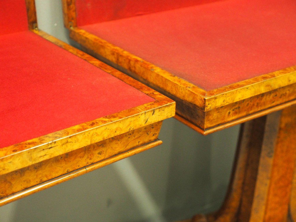 Pair of Scottish George IV Burr Elm Card Tables View VI