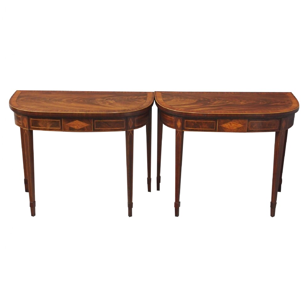 Pair of Card Tables in the Manner of Bruce and Burns
