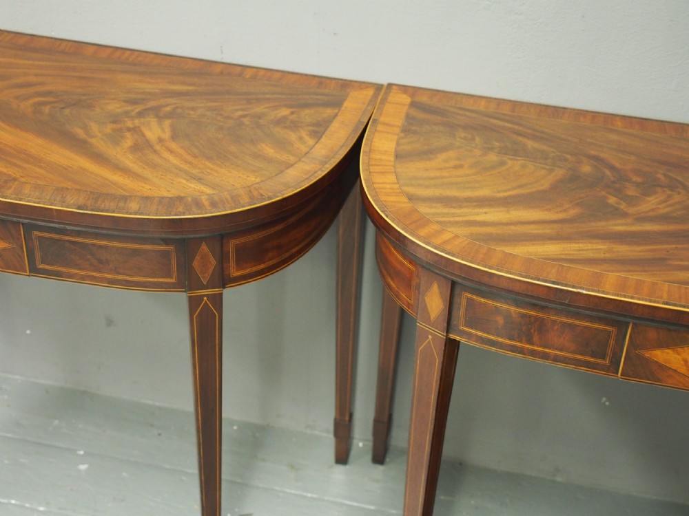Pair of Card Tables in the Manner of Bruce and Burns View XII
