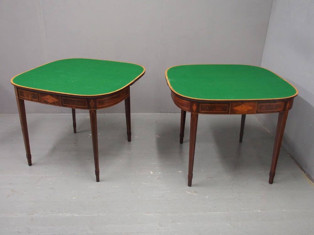 Pair of Card Tables in the Manner of Bruce and Burns View XIV