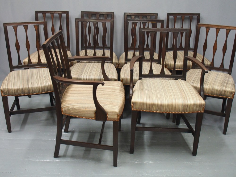 Set of 10 Scottish Laburnum Dining Chairs View III