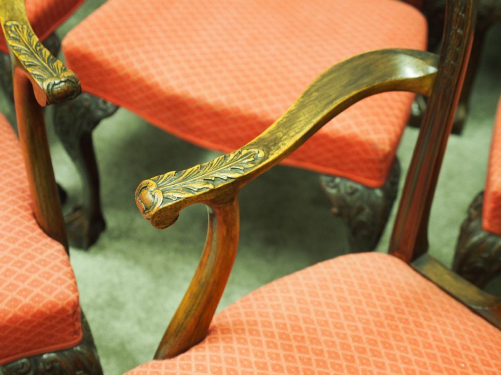 Set of 8 Chippendale Style Dining Chairs View VI