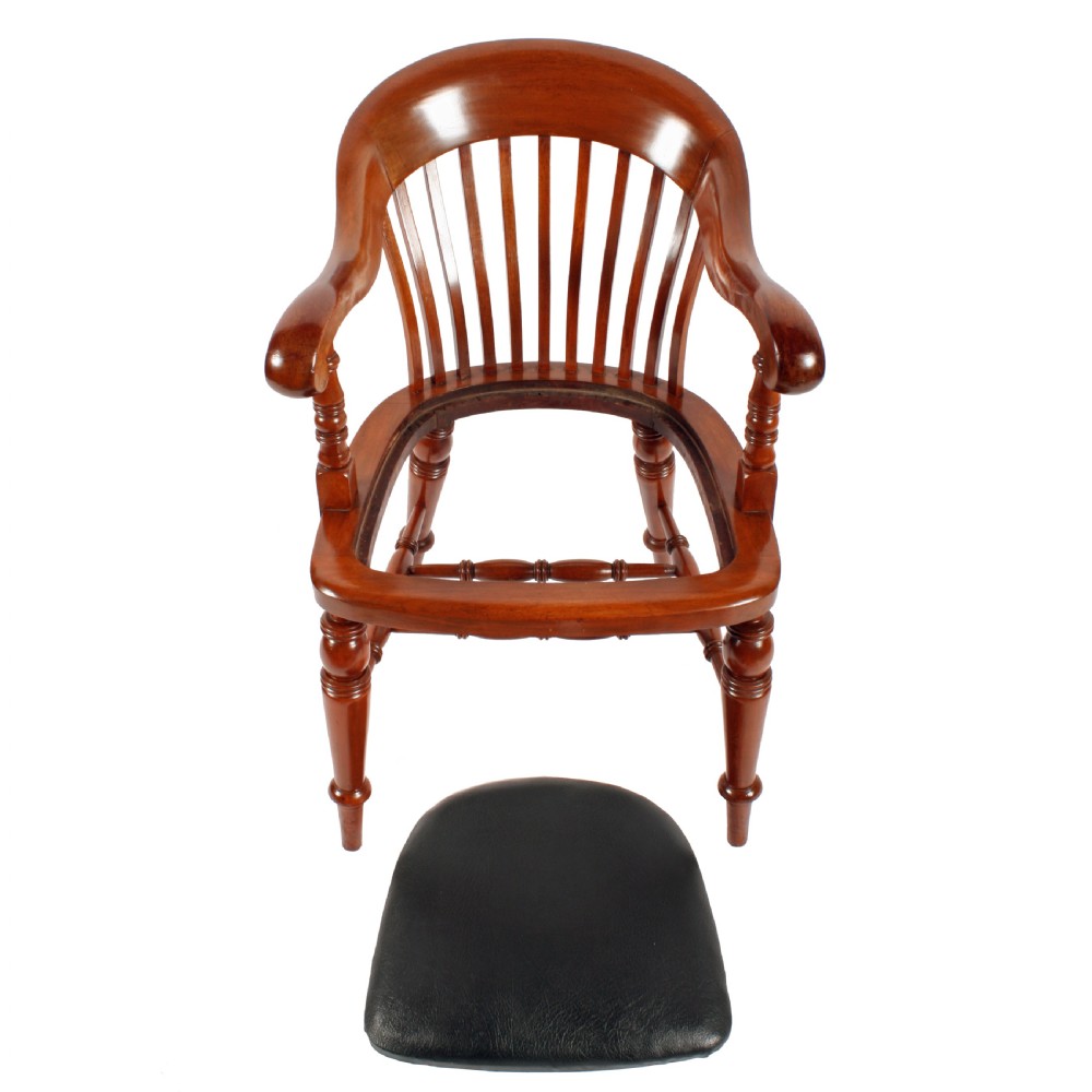 Pair of Victorian Mahogany Desk Chairs View II