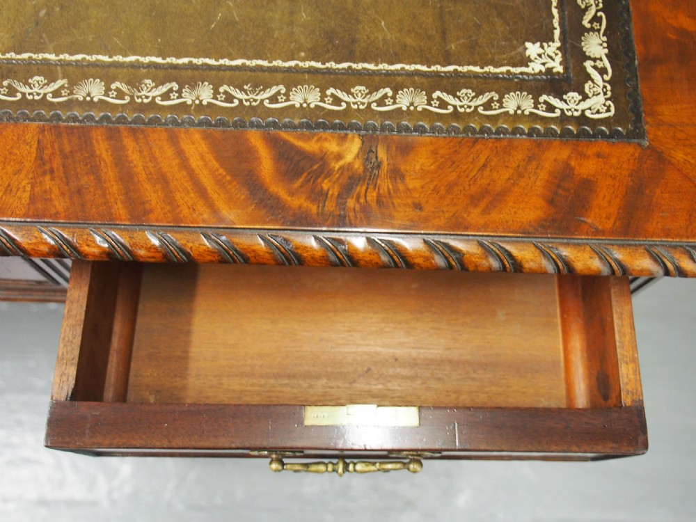 Chippendale Style Mahogany Kneehole Desk View XVII