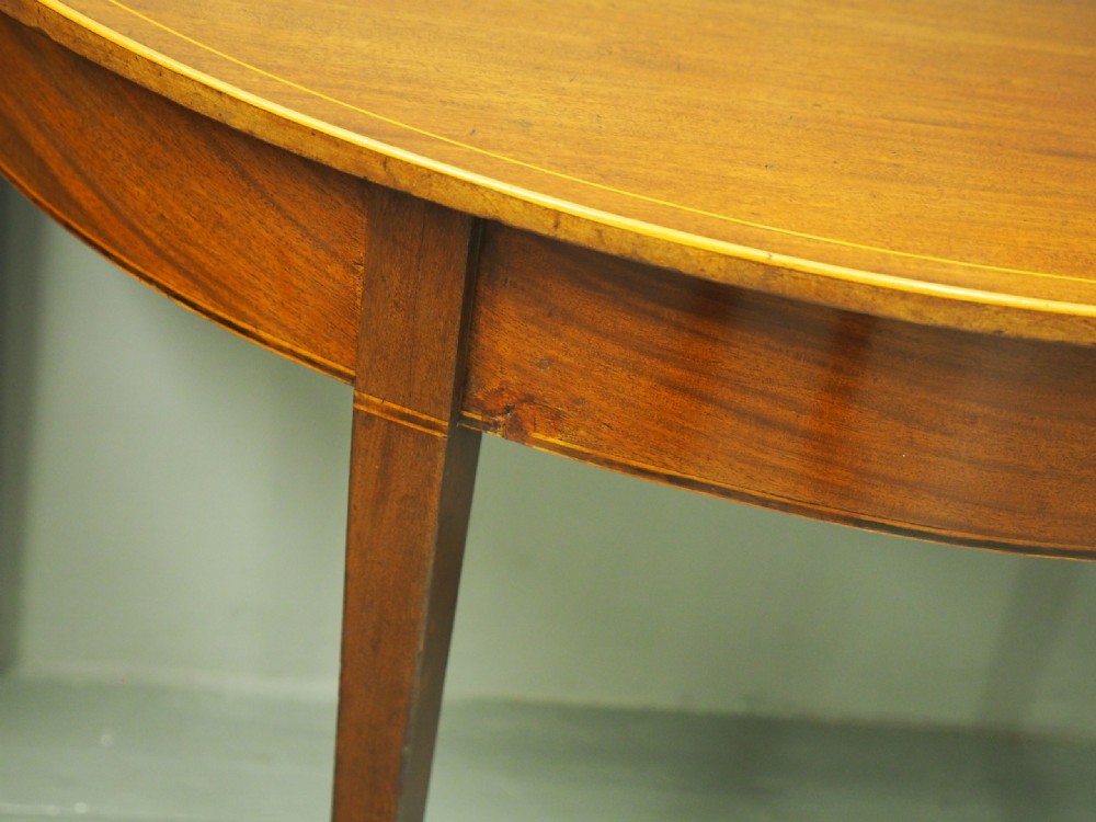 Pair of George III Inlaid Mahogany Side Tables View X