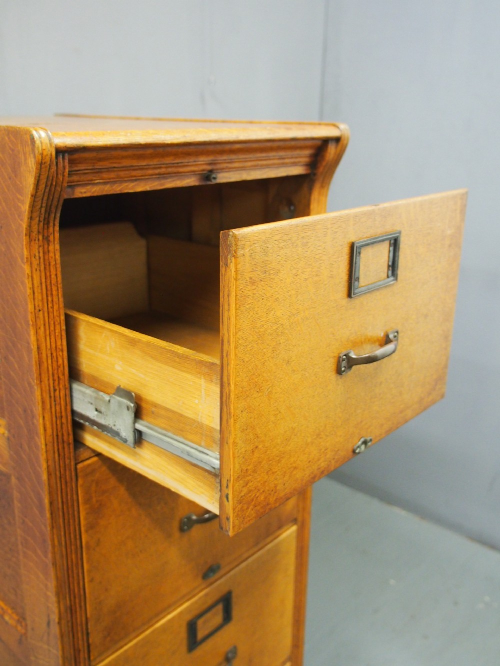 Oak Filing Cabinet View VII