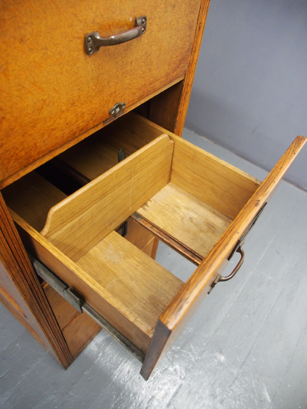Oak Filing Cabinet View VIII