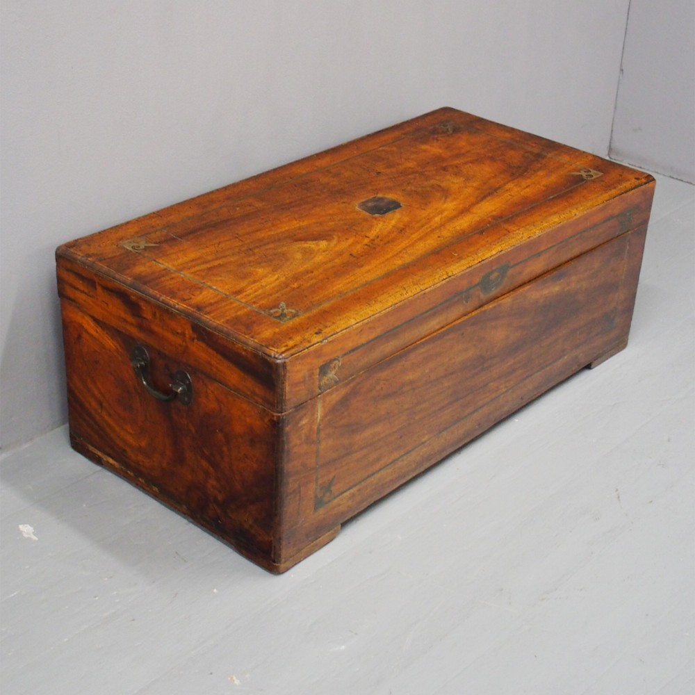 William IV Brass Inlaid Travelling Trunk