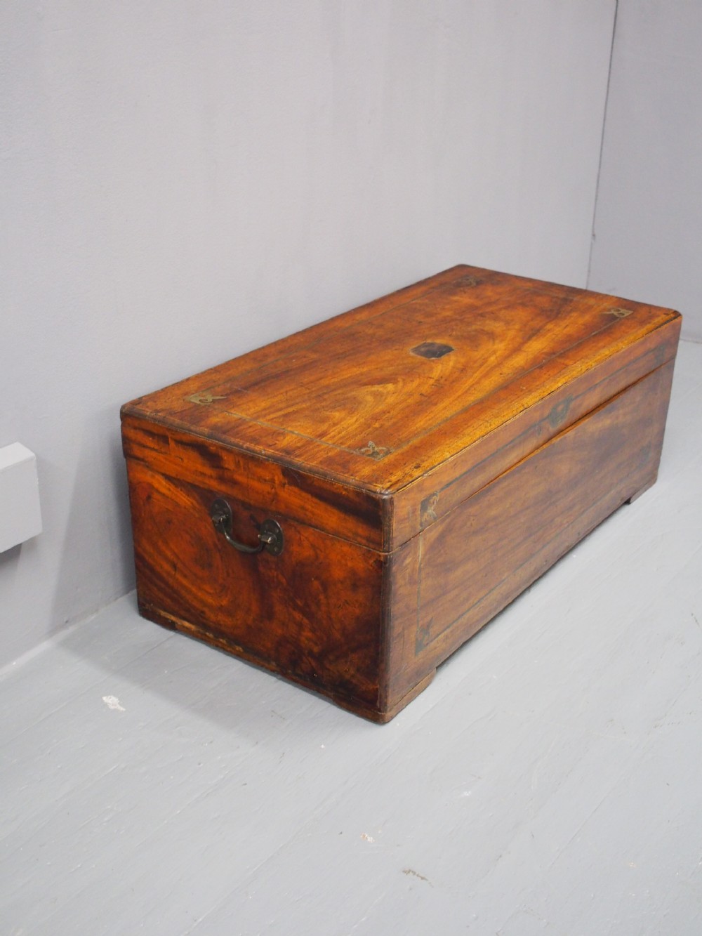 William IV Brass Inlaid Travelling Trunk View V