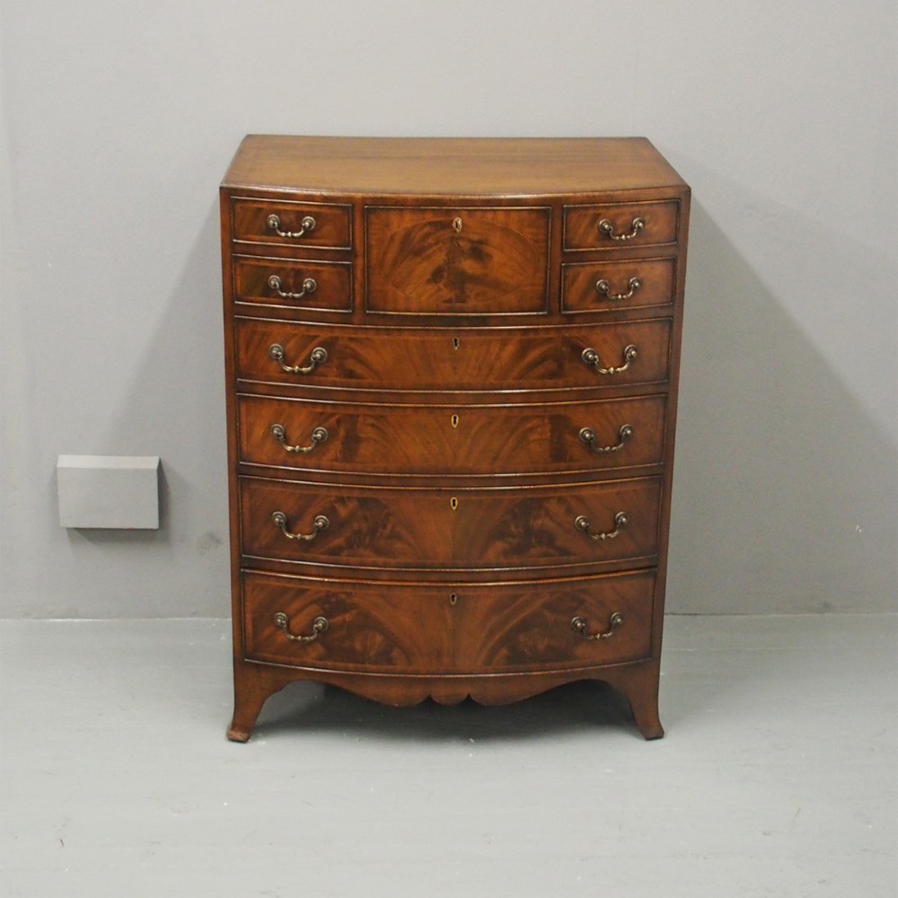 Georgian Style Inlaid Mahogany Bowfront Chest
