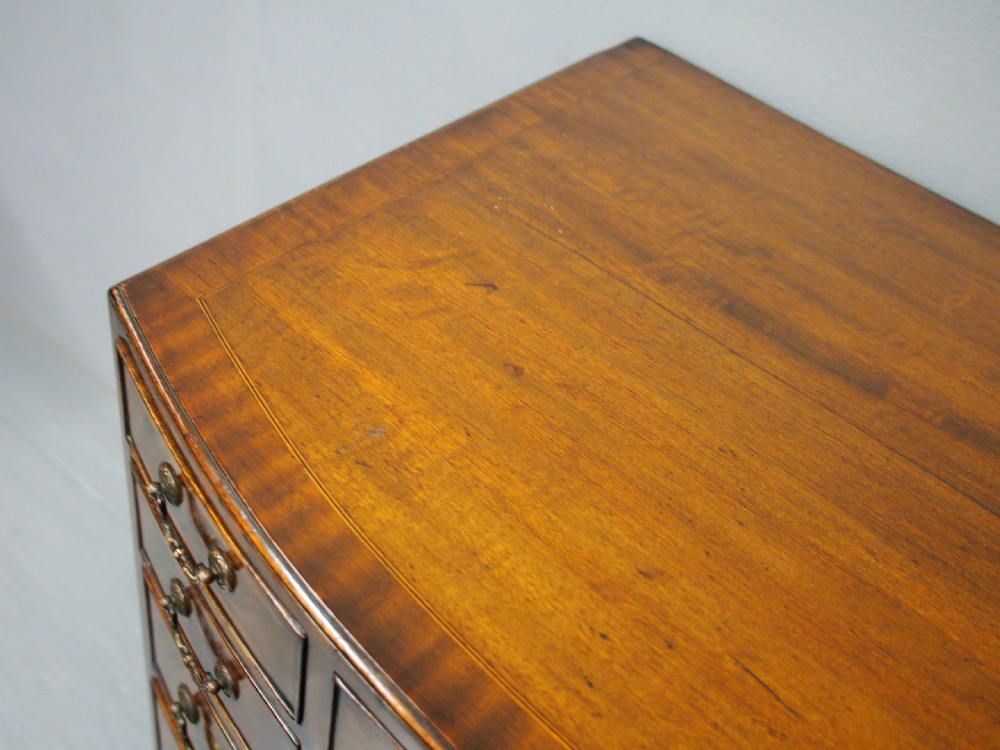 Georgian Style Inlaid Mahogany Bowfront Chest View V