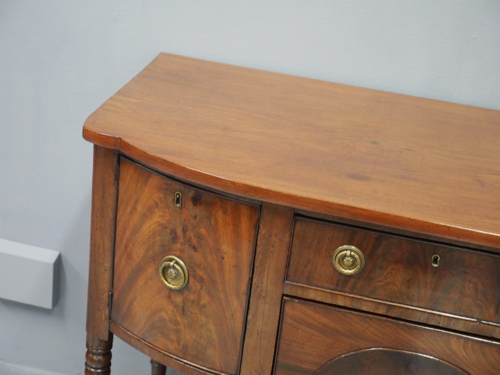 George III Mahogany Bowfront Sideboard View IV