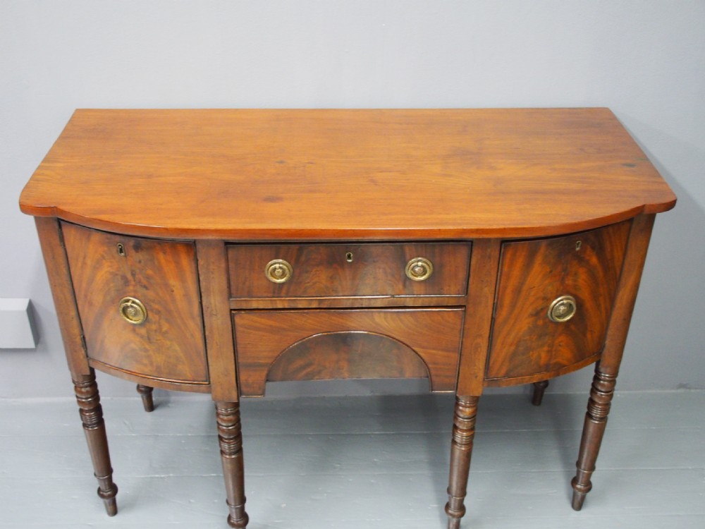 George III Mahogany Bowfront Sideboard View V