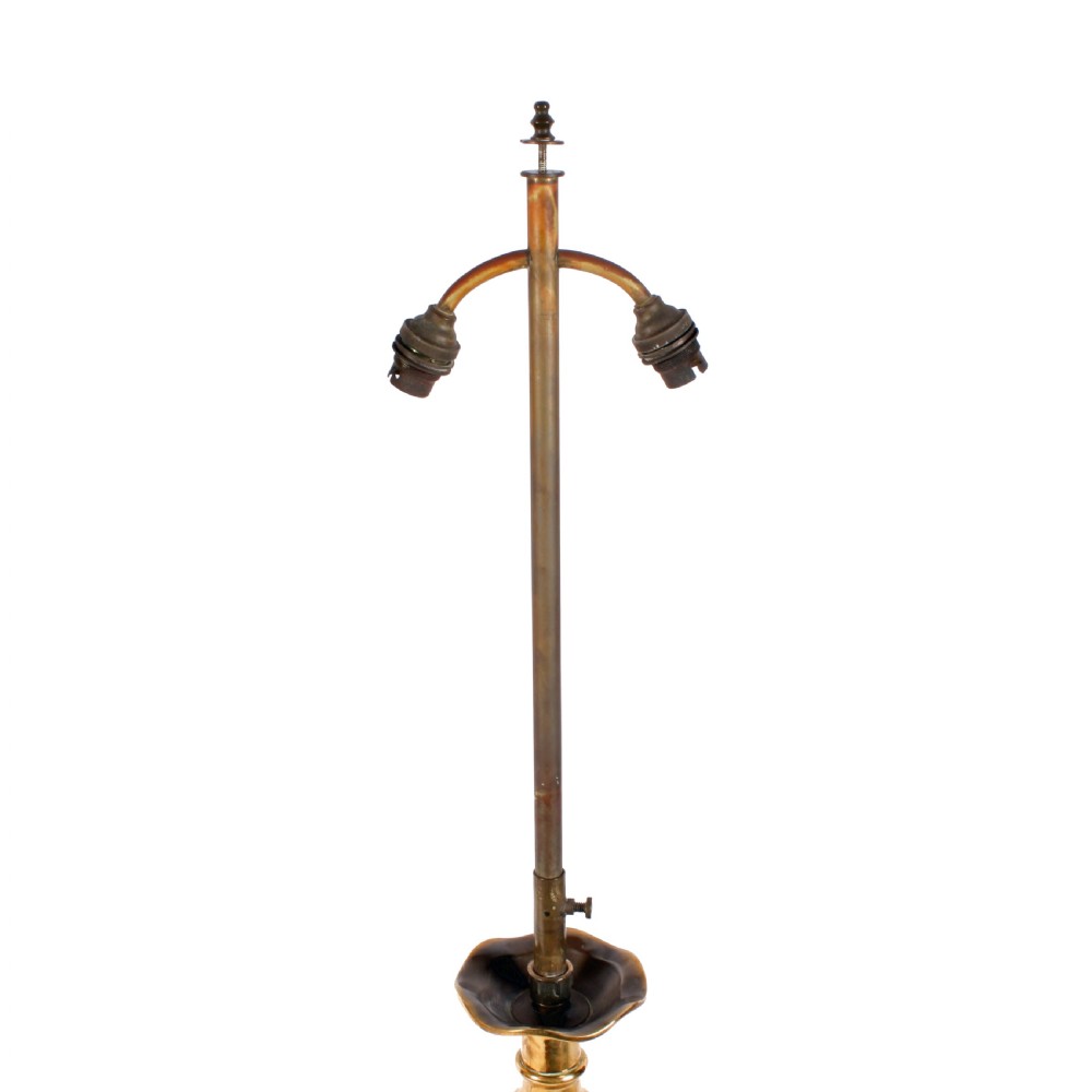 Matched Pair of Large Brass Lamps View VI