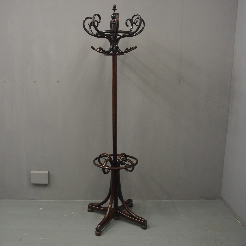 Stained Beech Bentwood Hall Stand