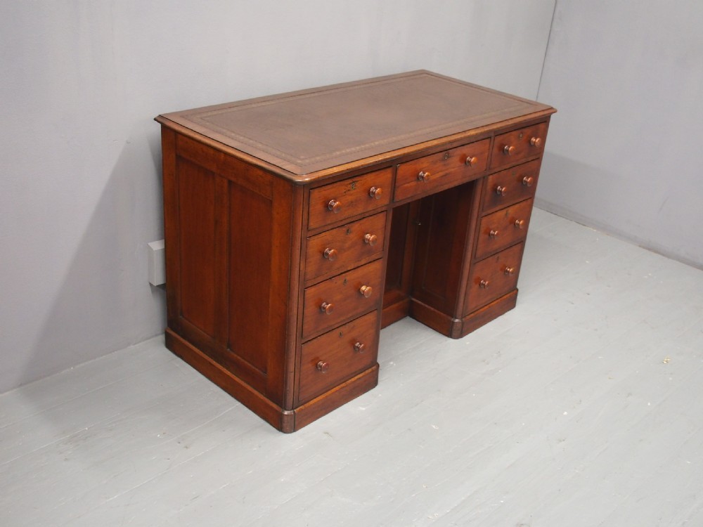 Victorian Mahogany Kneehole Desk View II