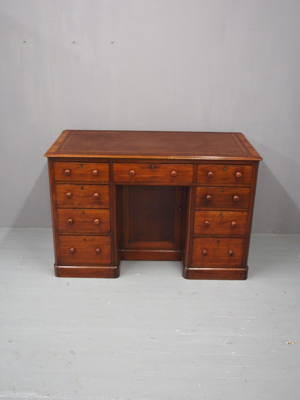 Victorian Mahogany Kneehole Desk View IV