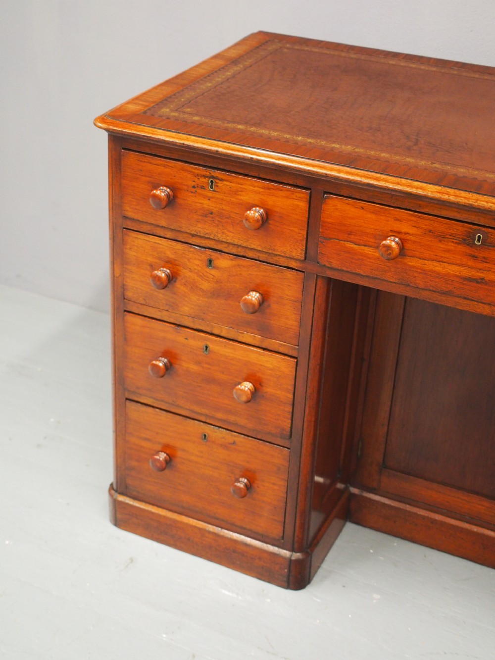 Victorian Mahogany Kneehole Desk View VI