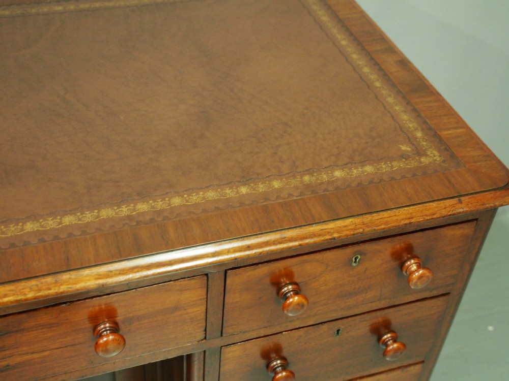 Victorian Mahogany Kneehole Desk View X