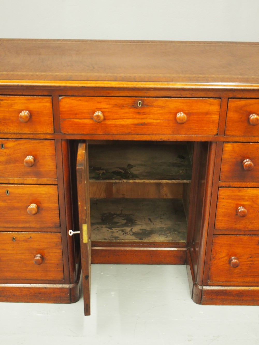Victorian Mahogany Kneehole Desk View XI
