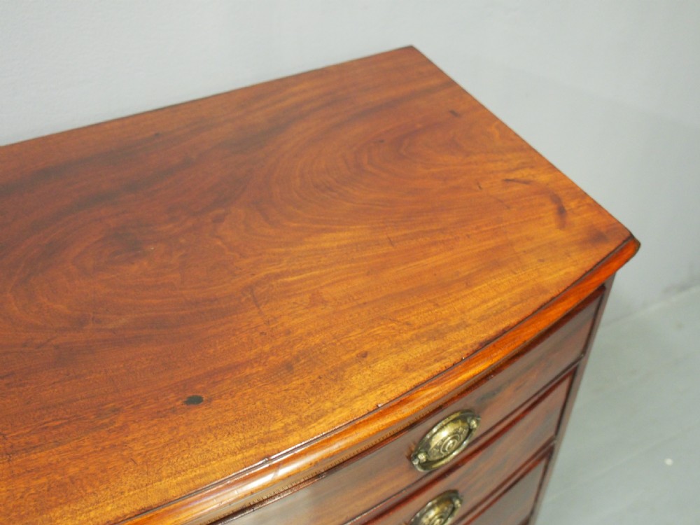 Sheraton Style Bowfront Mahogany Chest of Drawers View IV