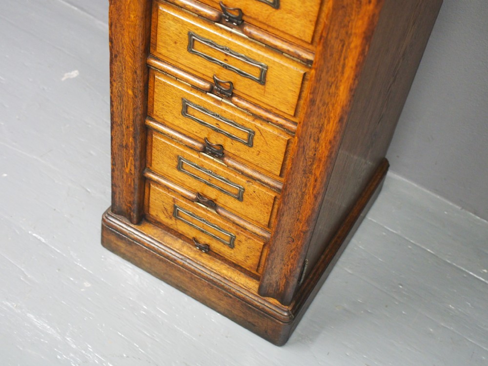 Tall Oak Filing Cabinet by Campbell & Son, Glasgow View VII