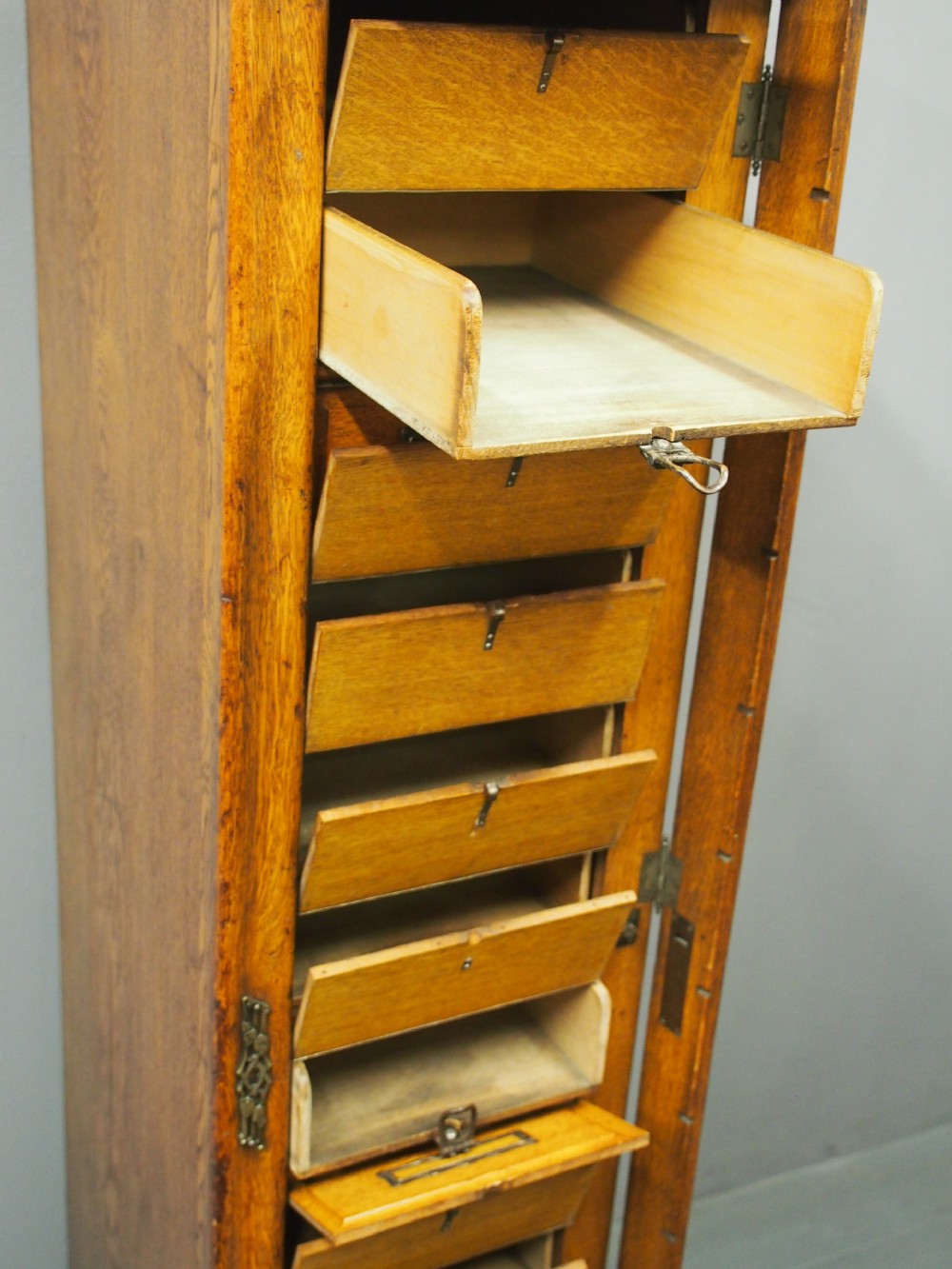 Tall Oak Filing Cabinet by Campbell & Son, Glasgow View XI