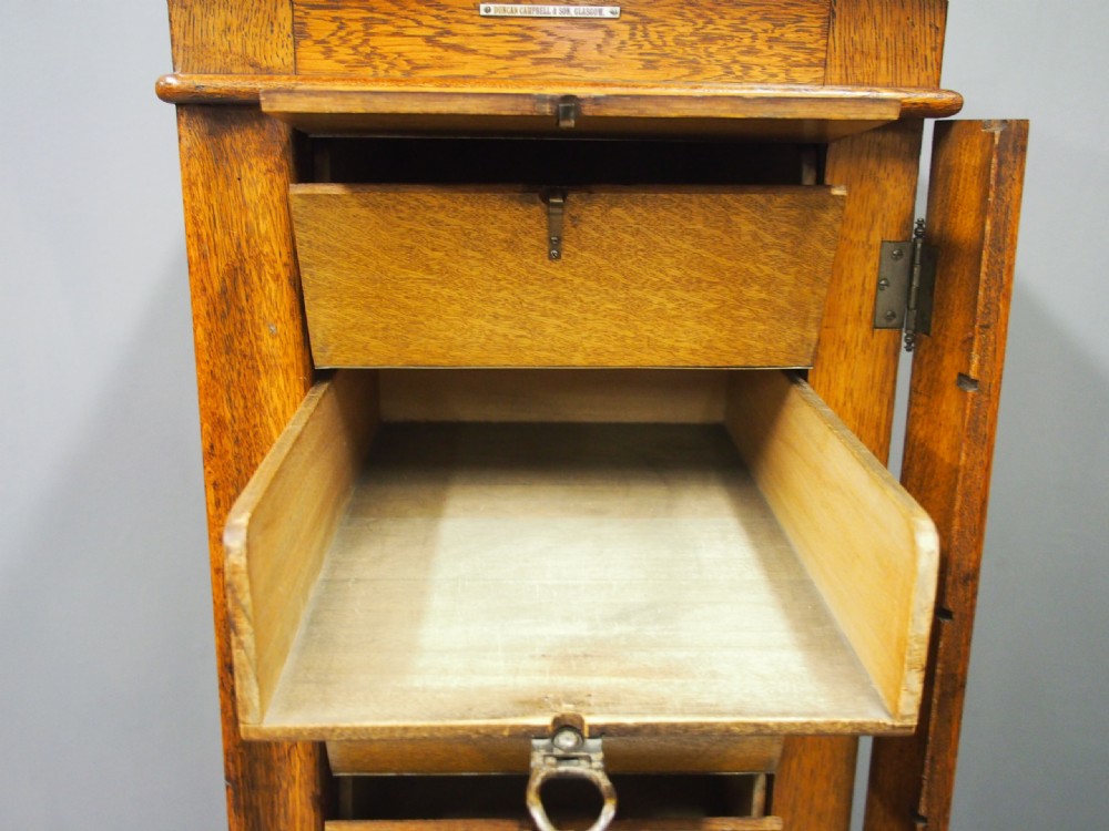 Tall Oak Filing Cabinet by Campbell & Son, Glasgow View XIII