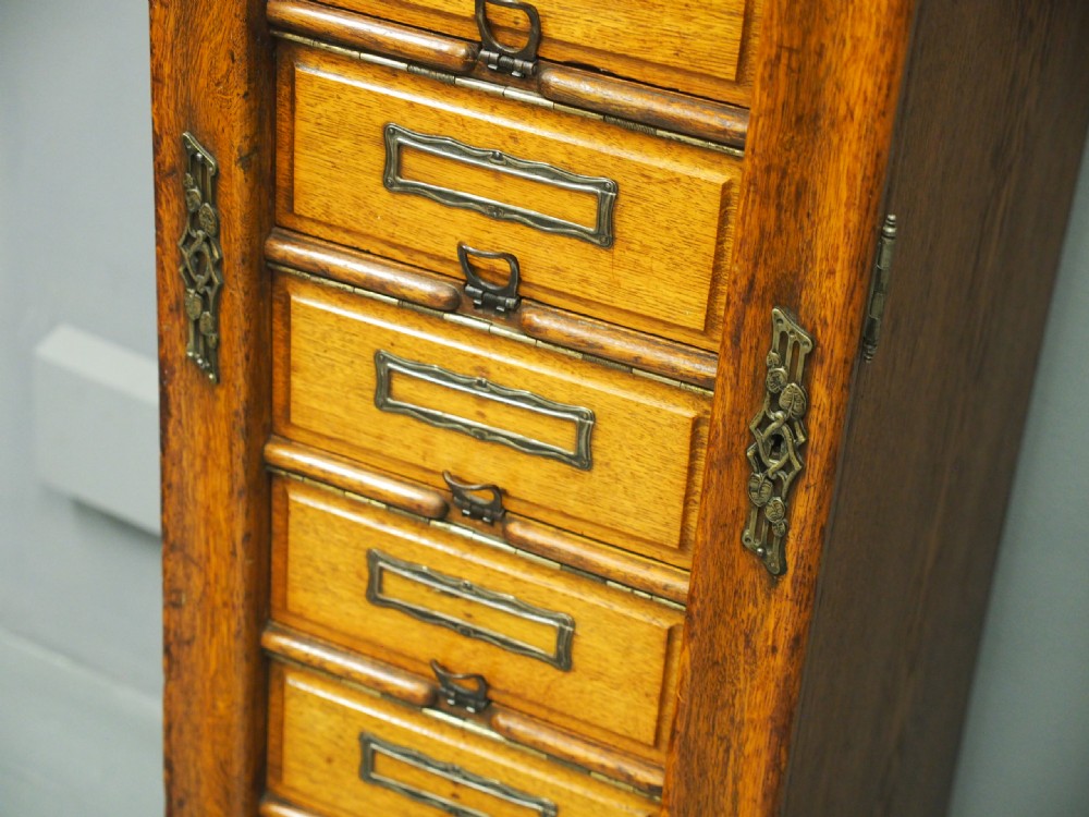 Tall Oak Filing Cabinet by Campbell & Son, Glasgow View XVI